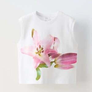 ZARA Lily Floral Sleeveless Shirt; NWOT; size girls’ 13-14; fits Woman’s Small